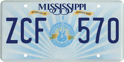 MS license plate ZCF570