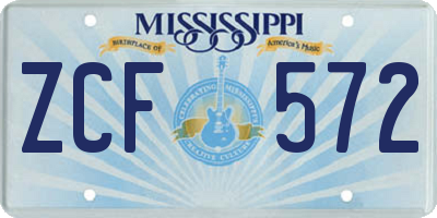 MS license plate ZCF572
