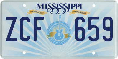 MS license plate ZCF659