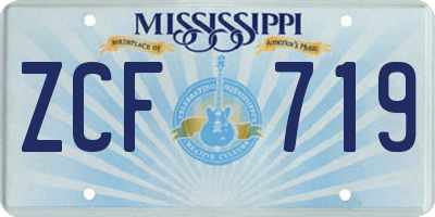 MS license plate ZCF719
