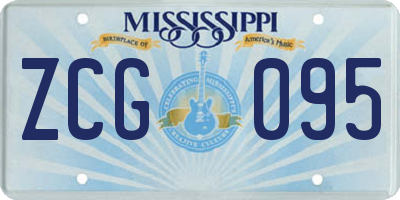 MS license plate ZCG095