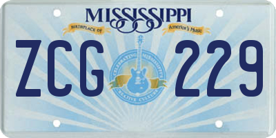 MS license plate ZCG229