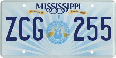 MS license plate ZCG255