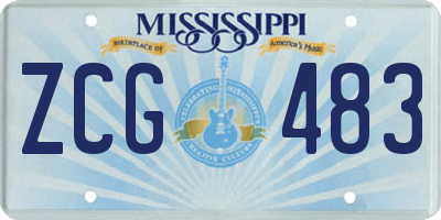 MS license plate ZCG483