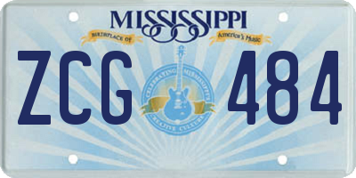 MS license plate ZCG484