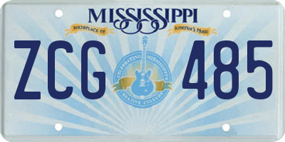 MS license plate ZCG485