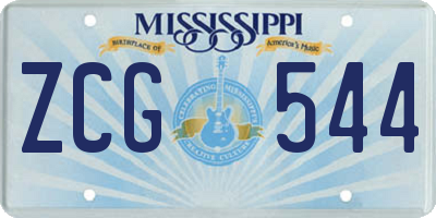MS license plate ZCG544