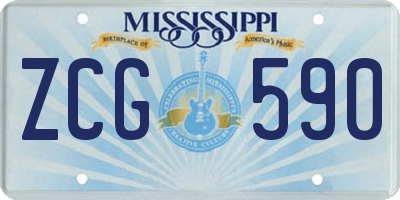 MS license plate ZCG590