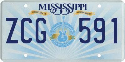 MS license plate ZCG591