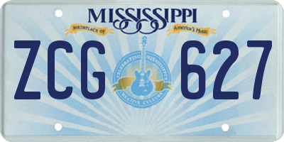 MS license plate ZCG627