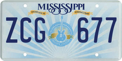 MS license plate ZCG677