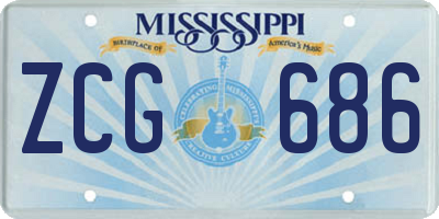MS license plate ZCG686