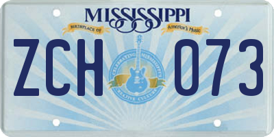 MS license plate ZCH073