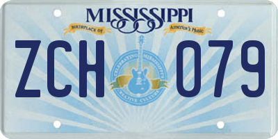 MS license plate ZCH079