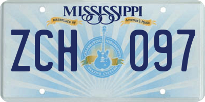 MS license plate ZCH097