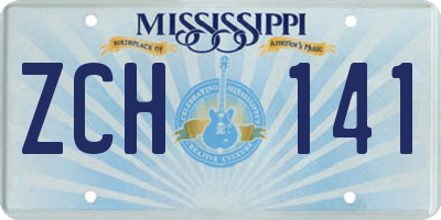 MS license plate ZCH141