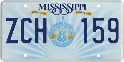MS license plate ZCH159
