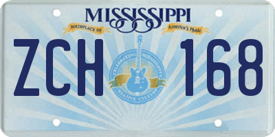 MS license plate ZCH168
