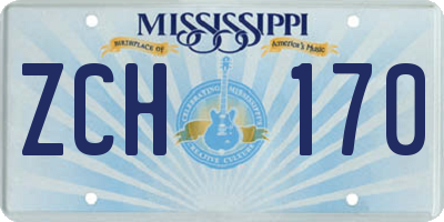 MS license plate ZCH170