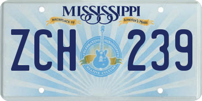 MS license plate ZCH239