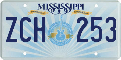 MS license plate ZCH253