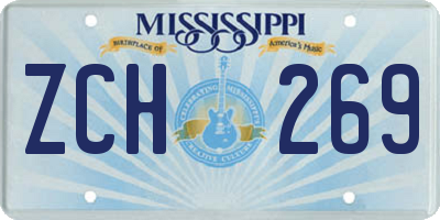 MS license plate ZCH269