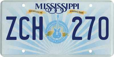 MS license plate ZCH270