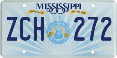 MS license plate ZCH272