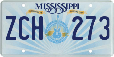 MS license plate ZCH273