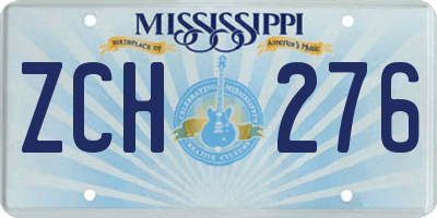 MS license plate ZCH276