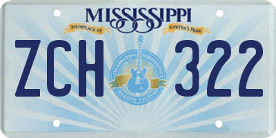MS license plate ZCH322
