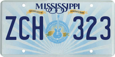 MS license plate ZCH323