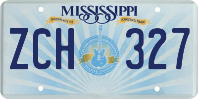 MS license plate ZCH327