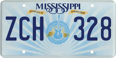 MS license plate ZCH328