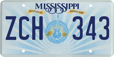 MS license plate ZCH343