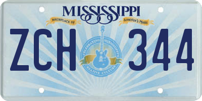 MS license plate ZCH344