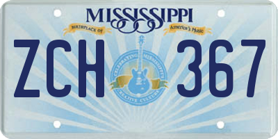 MS license plate ZCH367