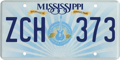 MS license plate ZCH373
