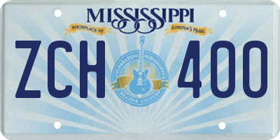 MS license plate ZCH400