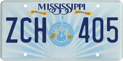 MS license plate ZCH405
