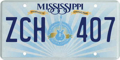 MS license plate ZCH407