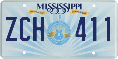 MS license plate ZCH411