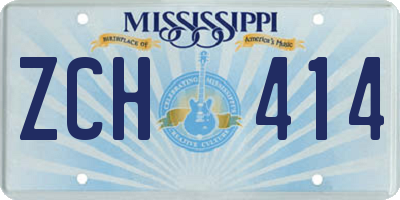MS license plate ZCH414