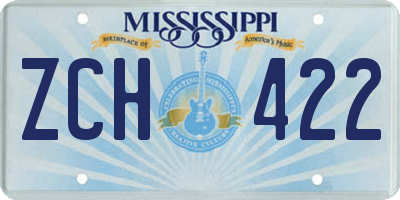 MS license plate ZCH422