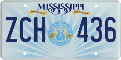 MS license plate ZCH436