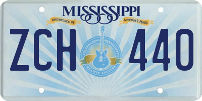 MS license plate ZCH440