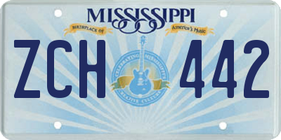 MS license plate ZCH442