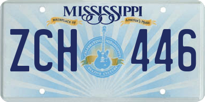 MS license plate ZCH446
