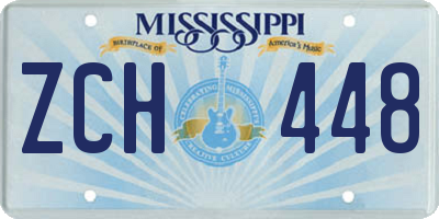 MS license plate ZCH448