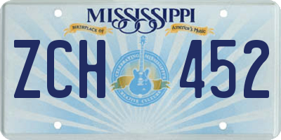 MS license plate ZCH452
